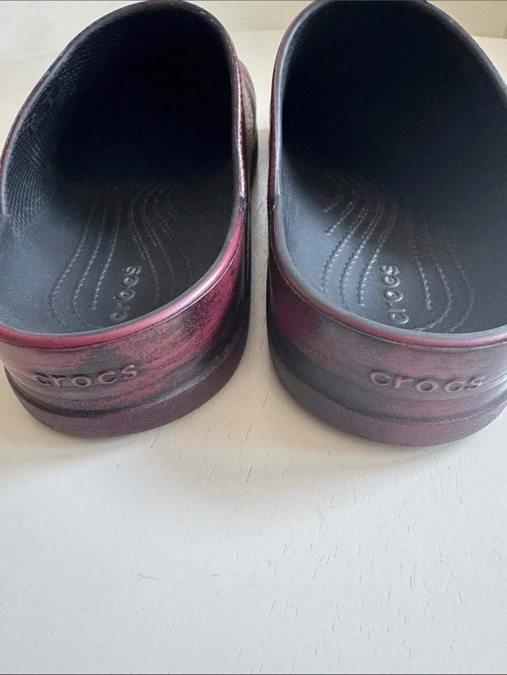 CROCS Men's Slip-On Clogs in Burgundy